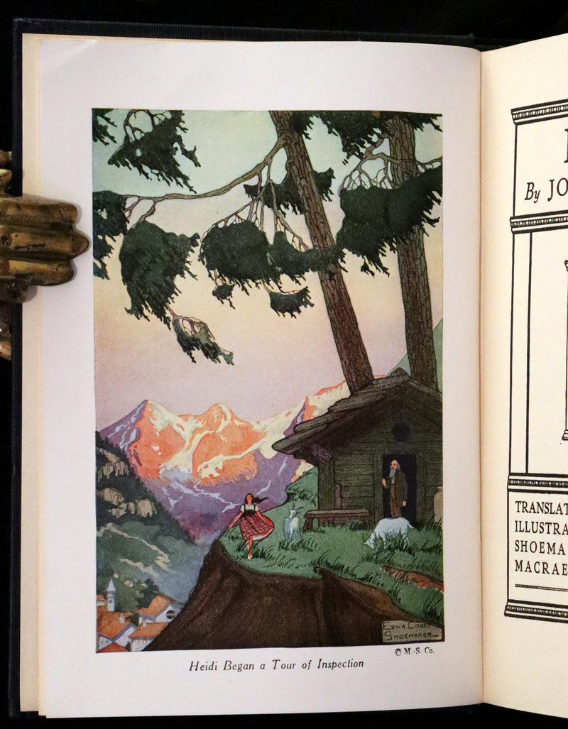 1925 Rare First Edition illustrated by Edna Cooke Shoemaker - HEIDI by Johanna Spyri.