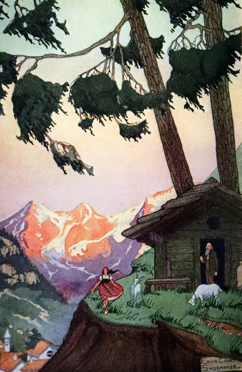 1925 Rare First Edition illustrated by Edna Cooke Shoemaker - HEIDI by Johanna Spyri.