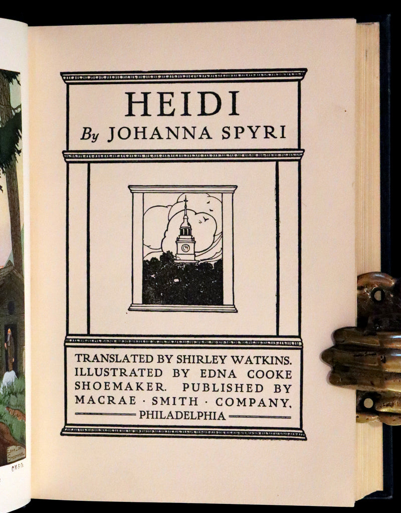 1925 Rare First Edition illustrated by Edna Cooke Shoemaker - HEIDI by Johanna Spyri.