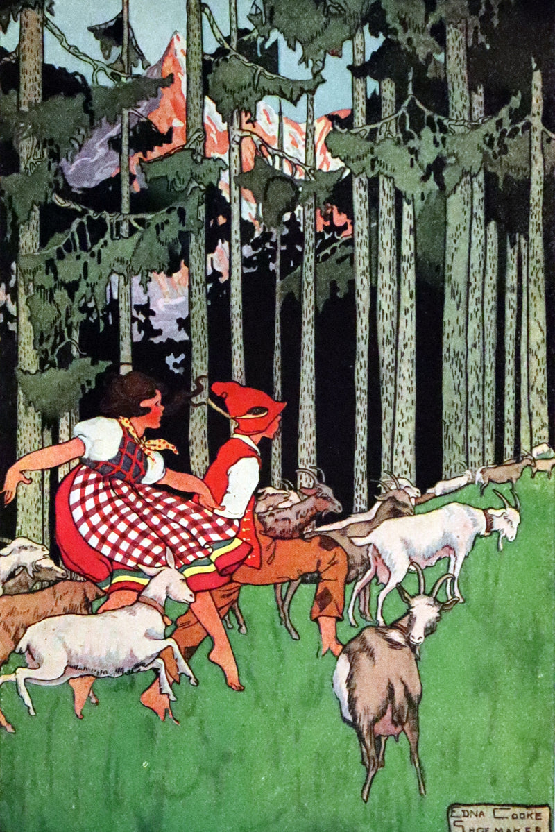 1925 Rare First Edition illustrated by Edna Cooke Shoemaker - HEIDI by Johanna Spyri.