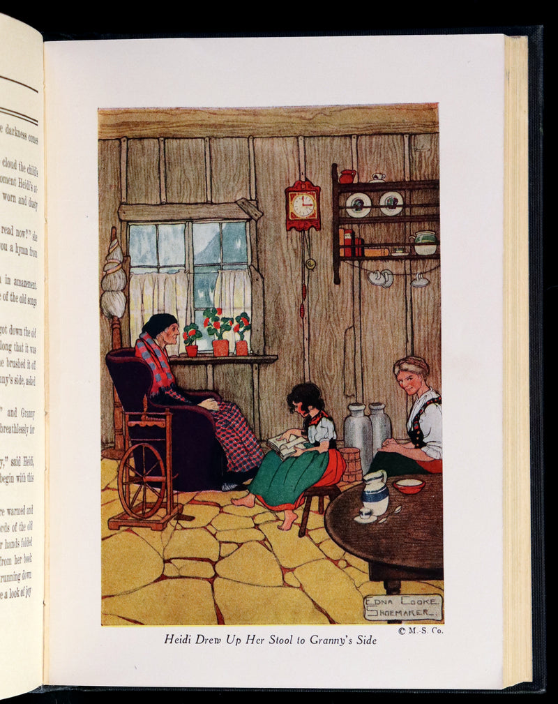 1925 Rare First Edition illustrated by Edna Cooke Shoemaker - HEIDI by Johanna Spyri.