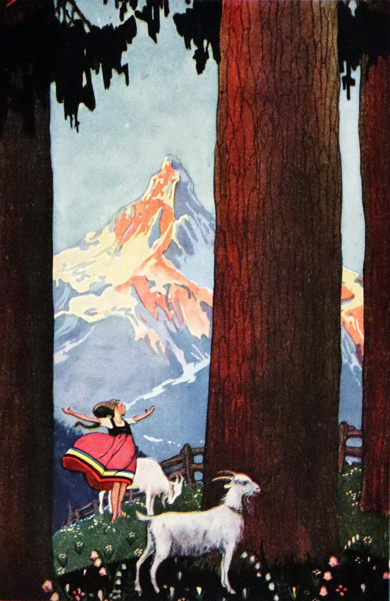 1925 Rare First Edition illustrated by Edna Cooke Shoemaker - HEIDI by Johanna Spyri.