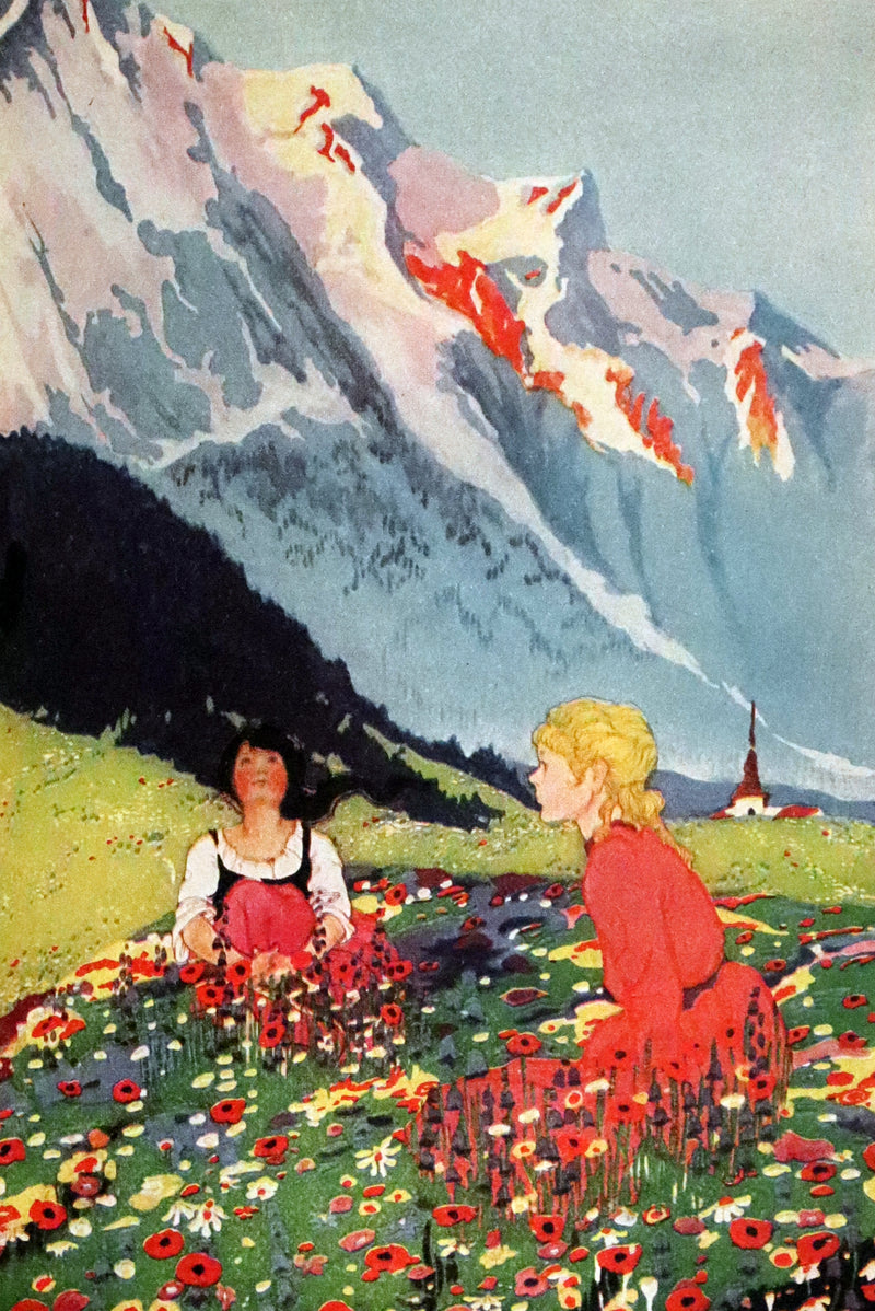 1925 Rare First Edition illustrated by Edna Cooke Shoemaker - HEIDI by Johanna Spyri.