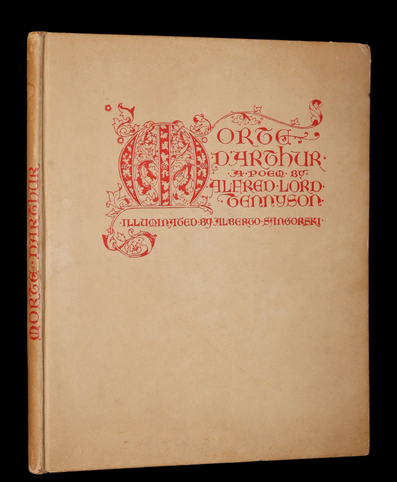 1912 Scarce First Edition - Morte D'Arthur by Tennyson illuminated by Alberto Sangorski.