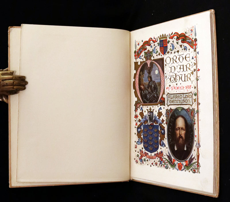 1912 Scarce First Edition - Morte D'Arthur by Tennyson illuminated by Alberto Sangorski.