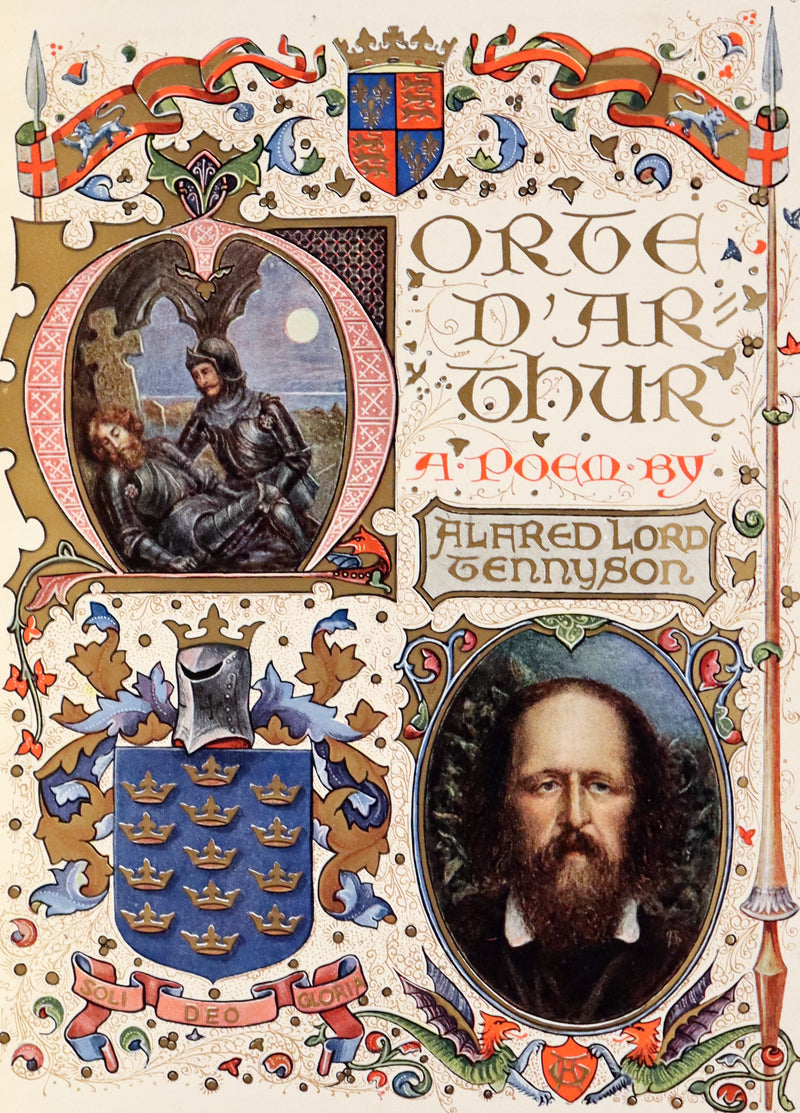 1912 Scarce First Edition - Morte D'Arthur by Tennyson illuminated by Alberto Sangorski.