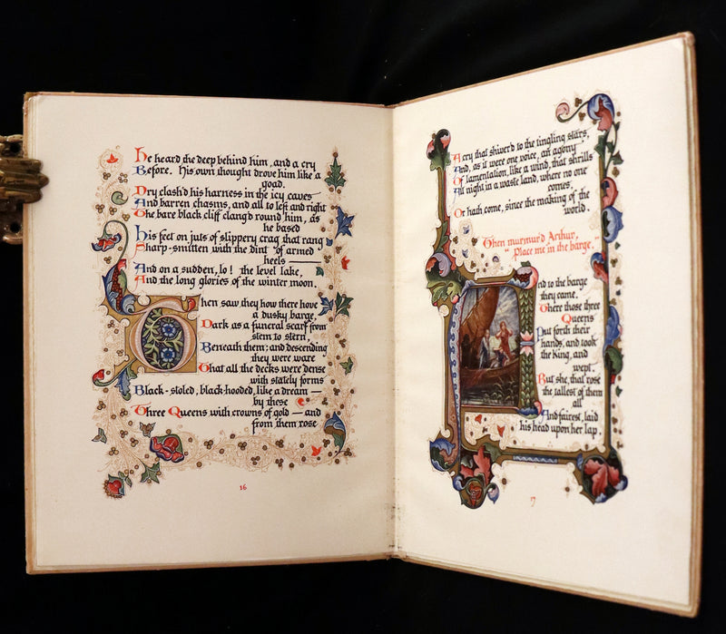 1912 Scarce First Edition - Morte D'Arthur by Tennyson illuminated by Alberto Sangorski.