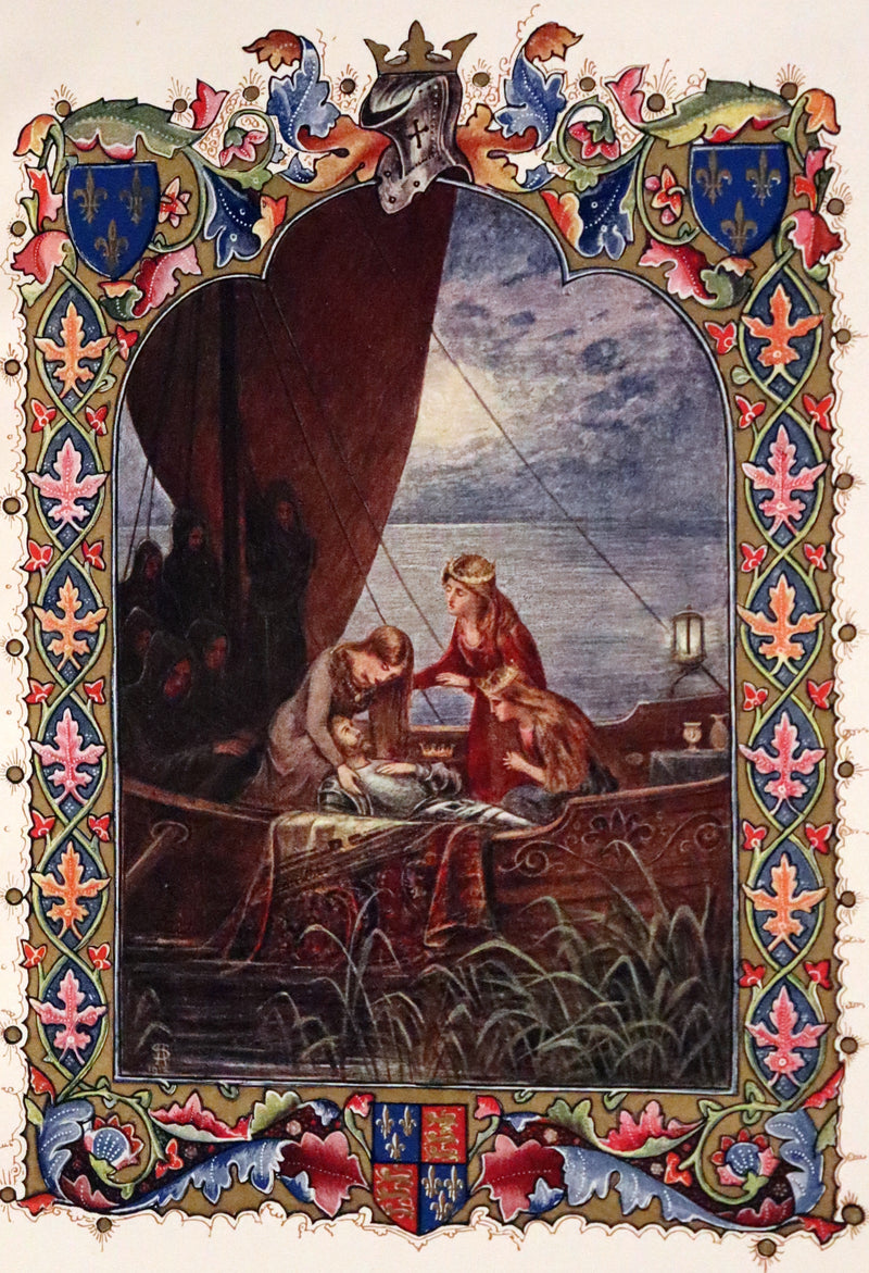 1912 Scarce First Edition - Morte D'Arthur by Tennyson illuminated by Alberto Sangorski.