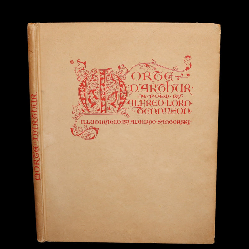 1912 Scarce First Edition - Morte D'Arthur by Tennyson illuminated by Alberto Sangorski.