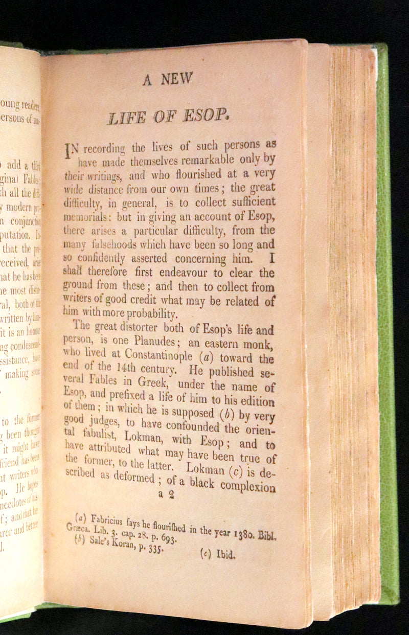 1788 Rare book in a beautiful binding - Fables of Aesop and Other Fabulists. Illustrated.