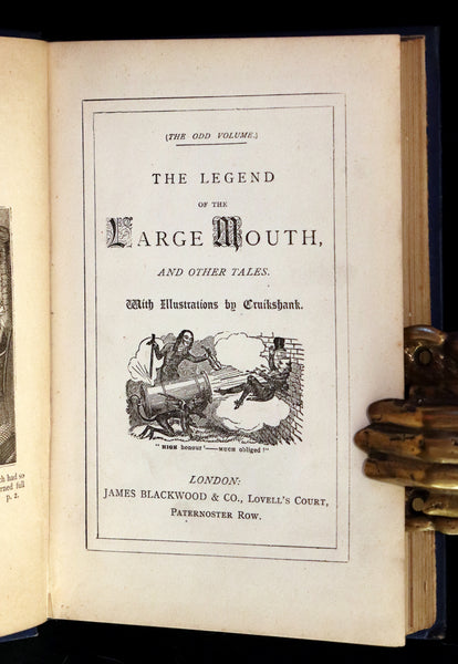 1877 Scarce Edition - The Legend of the Large Mouth & Other Tales by Cruikshank.