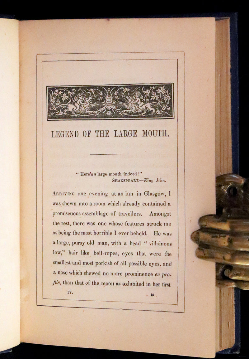 1877 Scarce Edition - The Legend of the Large Mouth & Other Tales by Cruikshank.