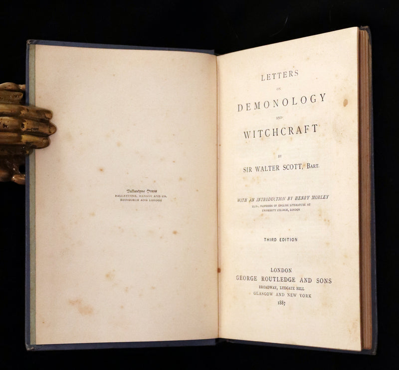 1887 Rare Edition - Demonology & Witchcraft - WITCHES & FAIRIES by Sir Walter Scott.