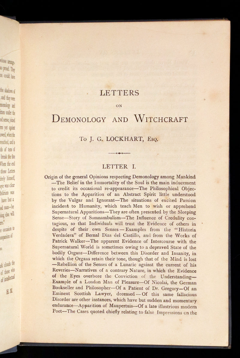 1887 Rare Edition - Demonology & Witchcraft - WITCHES & FAIRIES by Sir Walter Scott.