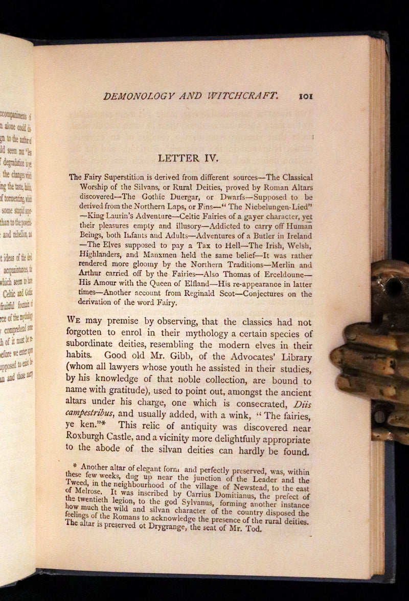 1887 Rare Edition - Demonology & Witchcraft - WITCHES & FAIRIES by Sir Walter Scott.