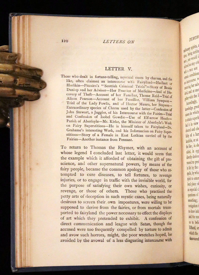 1887 Rare Edition - Demonology & Witchcraft - WITCHES & FAIRIES by Sir Walter Scott.
