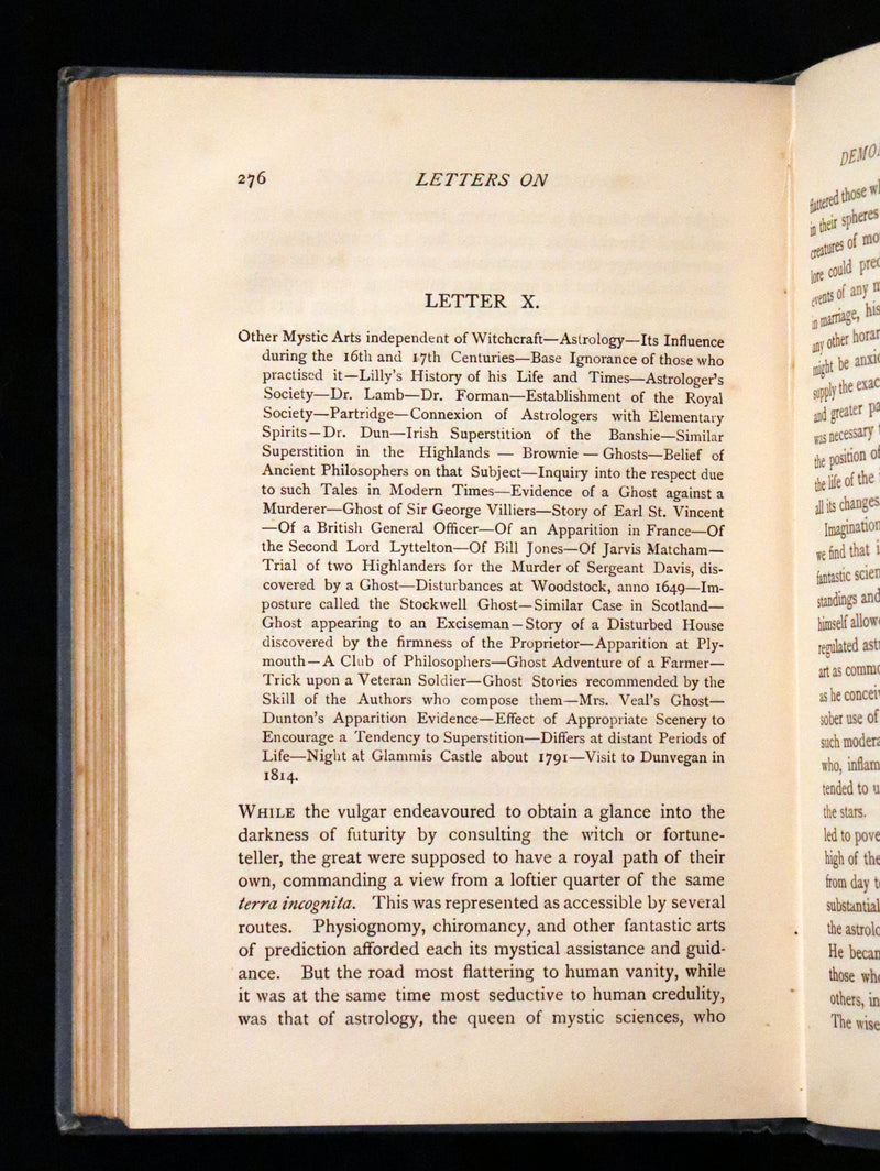 1887 Rare Edition - Demonology & Witchcraft - WITCHES & FAIRIES by Sir Walter Scott.