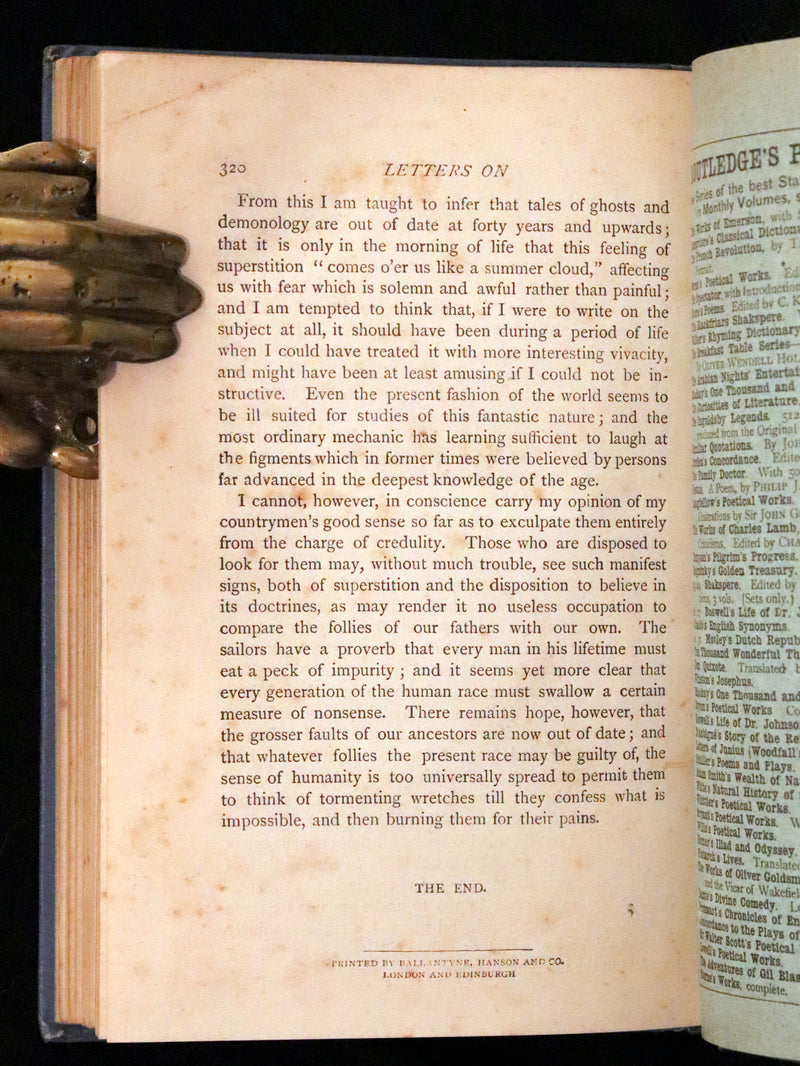 1887 Rare Edition - Demonology & Witchcraft - WITCHES & FAIRIES by Sir Walter Scott.