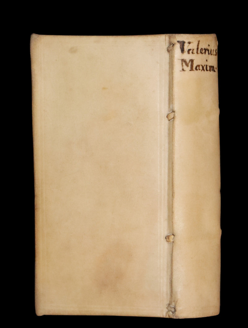 1650 Rare Latin Vellum Book - Valerius Maximus' Stories of Roman life. Dictorum, Factorumque Memorabilium Libri IX.