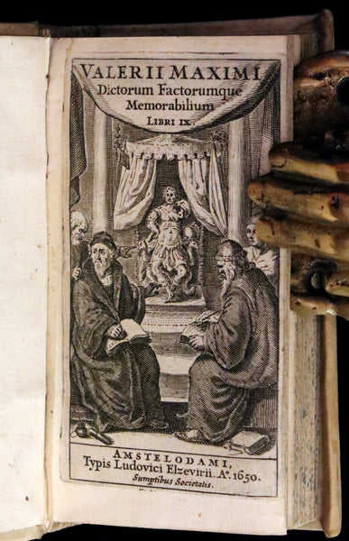 1650 Rare Latin Vellum Book - Valerius Maximus' Stories of Roman life. Dictorum, Factorumque Memorabilium Libri IX.