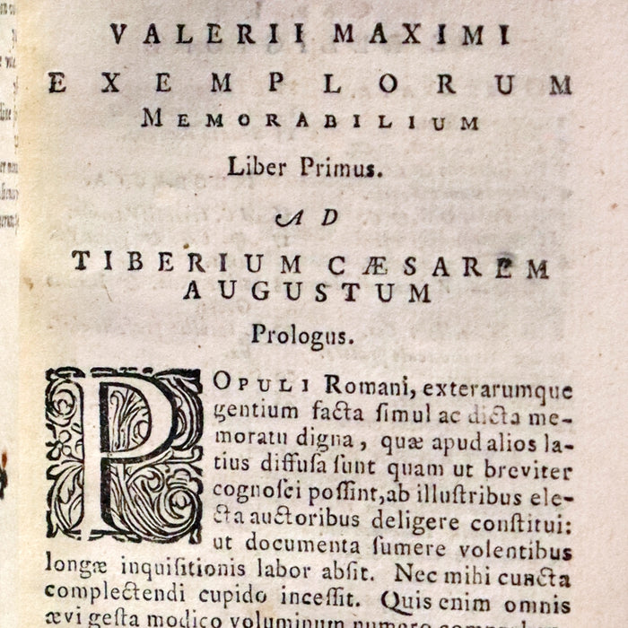 1650 Rare Latin Vellum Book - Valerius Maximus' Stories of Roman life. Dictorum, Factorumque Memorabilium Libri IX.