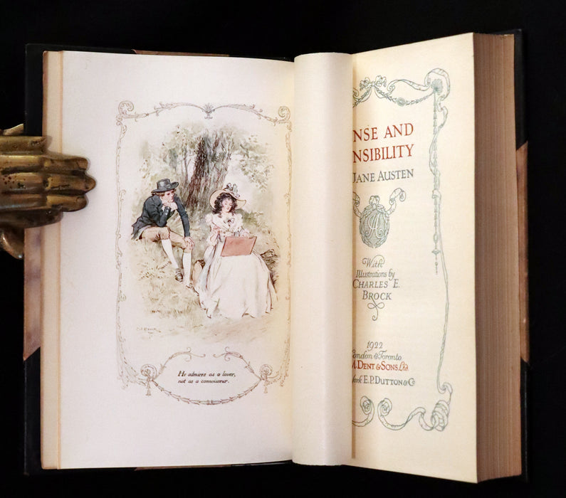 1922 Rare Book - Sense and Sensibility by Jane Austen, illustrated by Charles E. Brock.