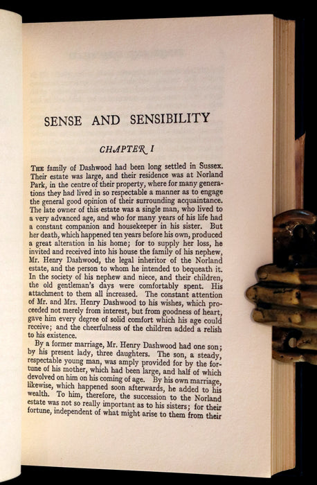 1922 Rare Book - Sense and Sensibility by Jane Austen, illustrated by Charles E. Brock.