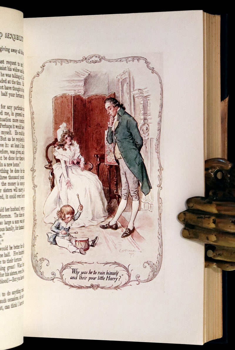 1922 Rare Book - Sense and Sensibility by Jane Austen, illustrated by Charles E. Brock.