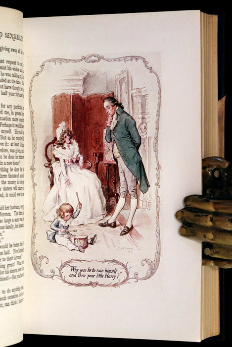 1922 Rare Book - Sense and Sensibility by Jane Austen, illustrated by Charles E. Brock.