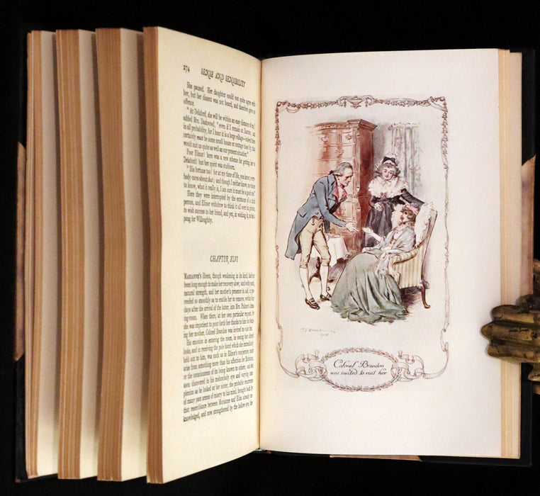 1922 Rare Book - Sense and Sensibility by Jane Austen, illustrated by Charles E. Brock.