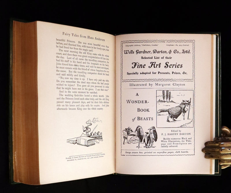 1919 Rare Edition bound by Asprey - Hans Andersen Fairy Tales illustrated by Gordon Browne.