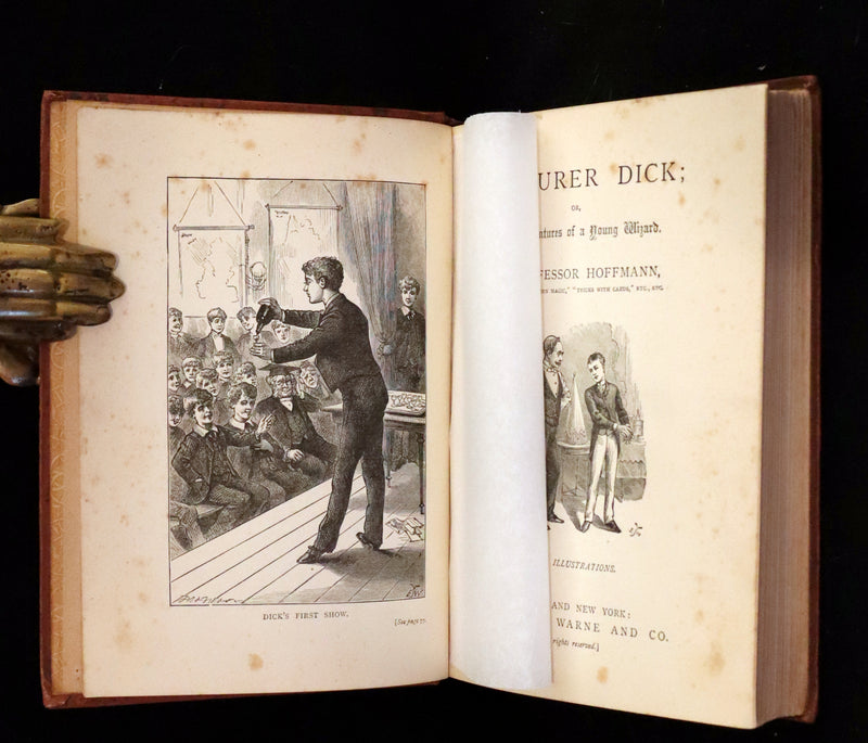 1885 First Edition - CONJURER Dick or, The Adventures of a Young WIZARD by Professor Hoffmann.