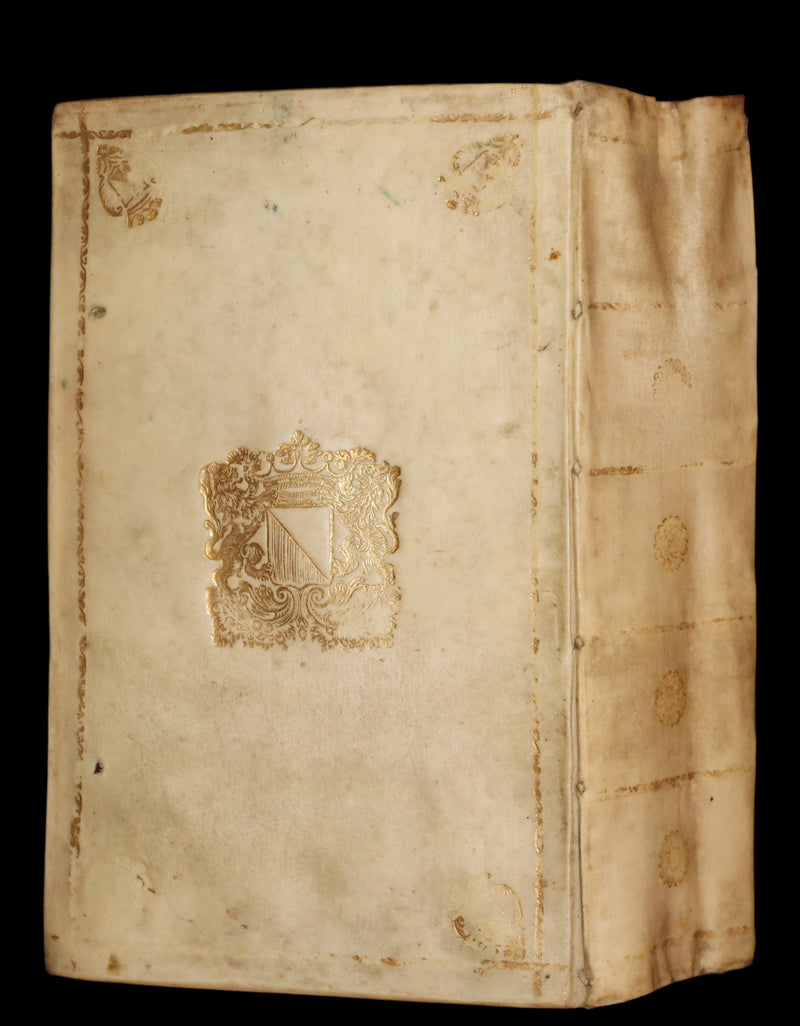 1751 Rare Vellum Latin Book - Lives of the Twelve Caesars by Suetonius. Illustrated.