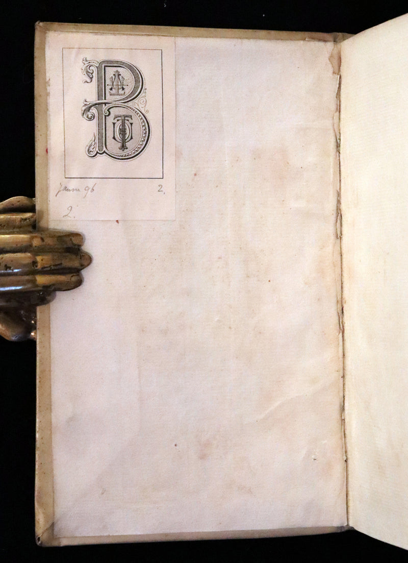 1751 Rare Vellum Latin Book - Lives of the Twelve Caesars by Suetonius. Illustrated.