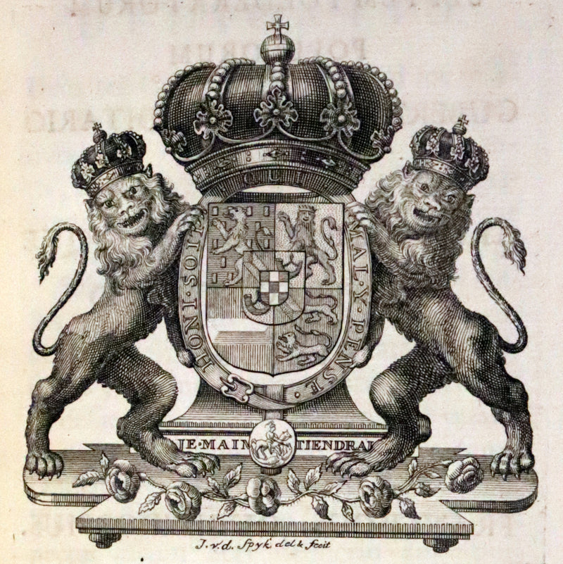 1751 Rare Vellum Latin Book - Lives of the Twelve Caesars by Suetonius. Illustrated.