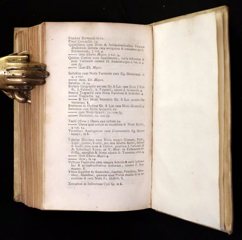 1751 Rare Vellum Latin Book - Lives of the Twelve Caesars by Suetonius. Illustrated.