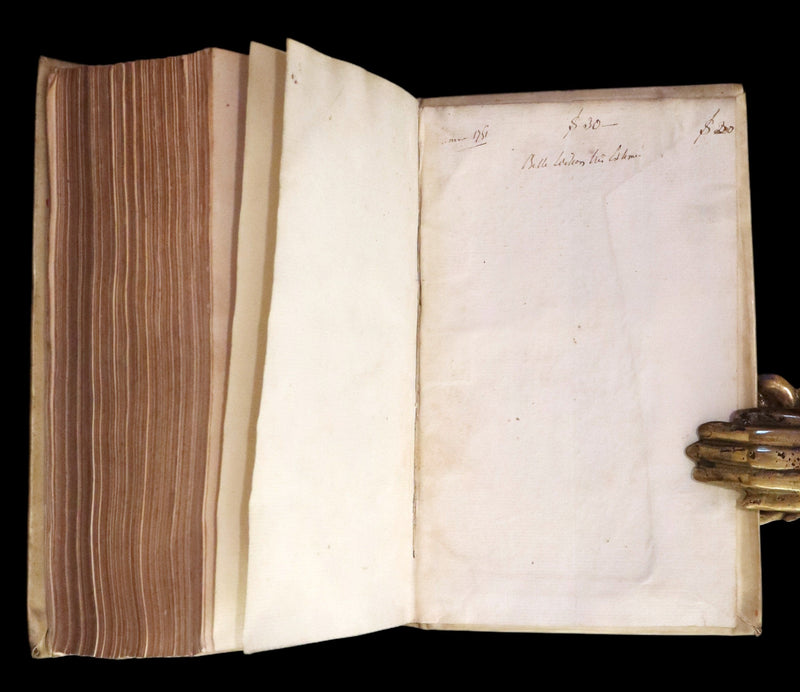 1751 Rare Vellum Latin Book - Lives of the Twelve Caesars by Suetonius. Illustrated.