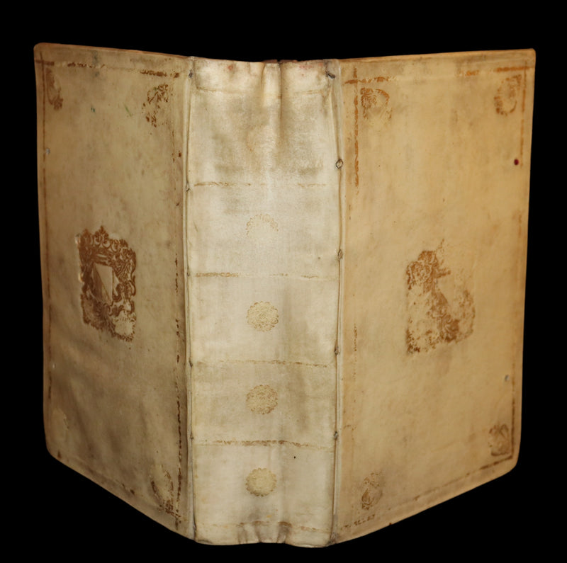 1751 Rare Vellum Latin Book - Lives of the Twelve Caesars by Suetonius. Illustrated.