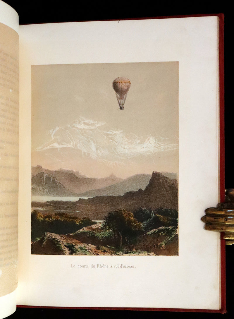 1870 Rare French Ballooning Book - Adventures of Paul Abducted by a Balloon (Aventures de Paul enlevé par un ballon).