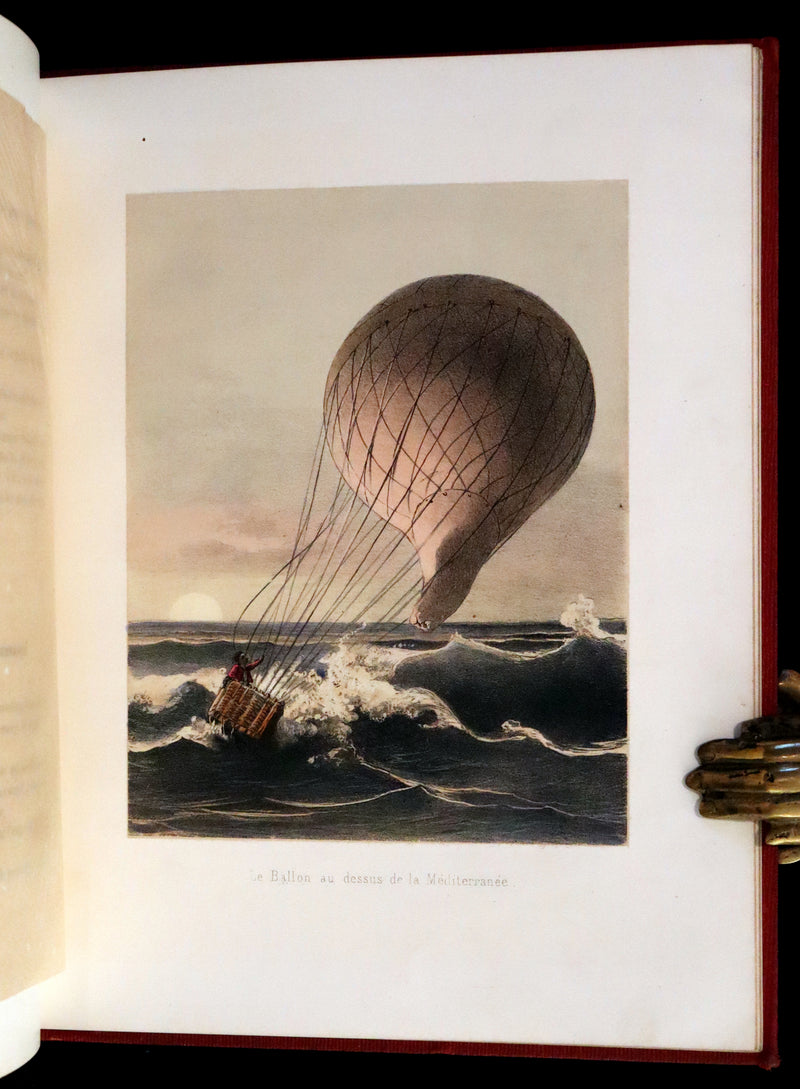 1870 Rare French Ballooning Book - Adventures of Paul Abducted by a Balloon (Aventures de Paul enlevé par un ballon).