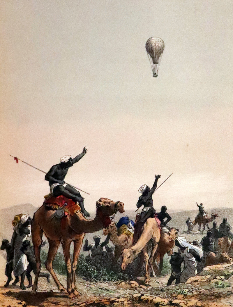 1870 Rare French Ballooning Book - Adventures of Paul Abducted by a Balloon (Aventures de Paul enlevé par un ballon).