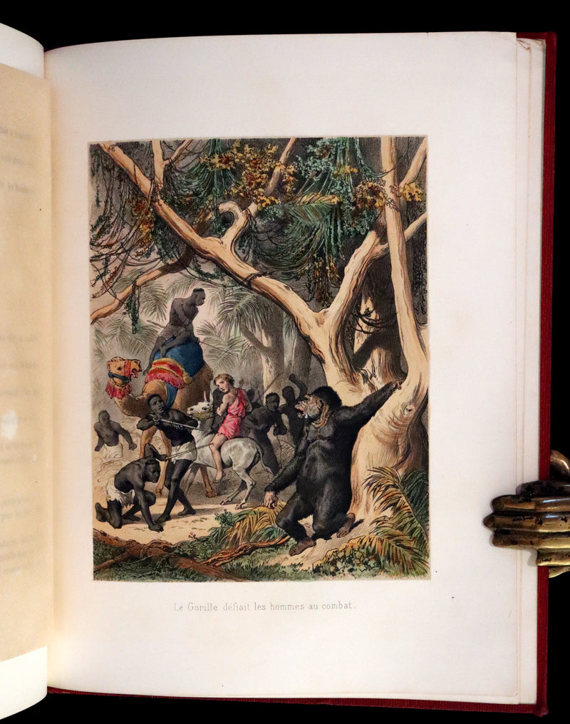 1870 Rare French Ballooning Book - Adventures of Paul Abducted by a Balloon (Aventures de Paul enlevé par un ballon).