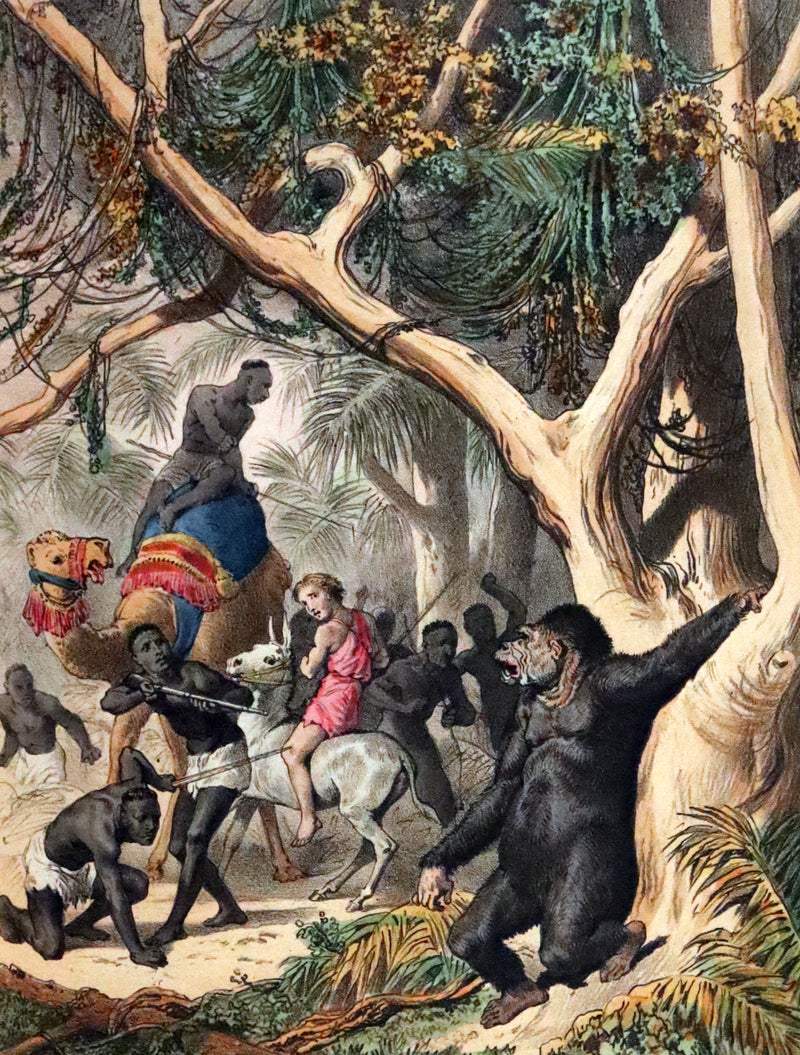 1870 Rare French Ballooning Book - Adventures of Paul Abducted by a Balloon (Aventures de Paul enlevé par un ballon).