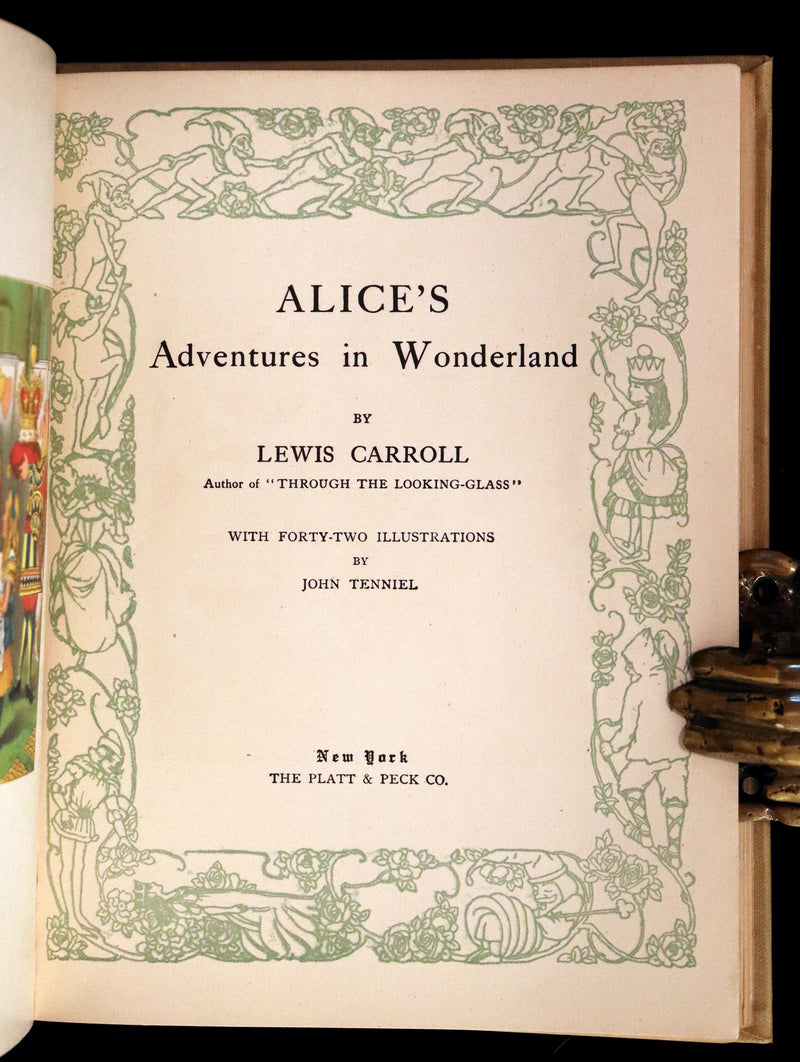 1900 Rare Platt & Peck Edition - Alice's Adventures in Wonderland by Lewis Carroll.