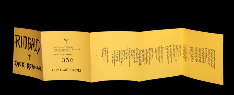 1960 Scarce First edition, First printing - Rimbaud by Beat Generation Novelist Jack Kerouac.