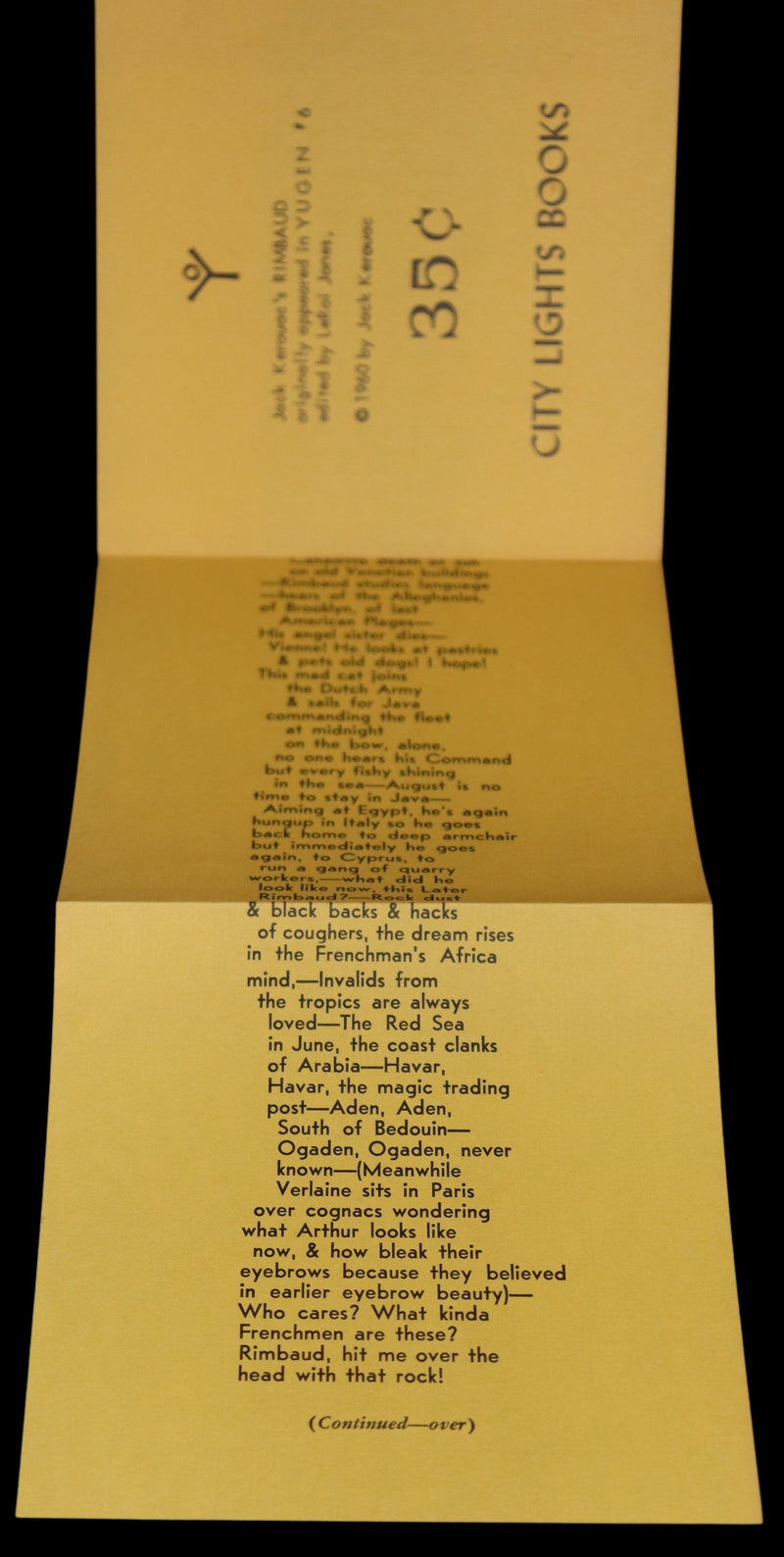 1960 Scarce First edition, First printing (priced 35c) - RIMBAUD by Jack KEROUAC.