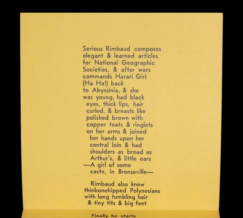 1960 Scarce First edition, First printing - Rimbaud by Beat Generation Novelist Jack Kerouac.