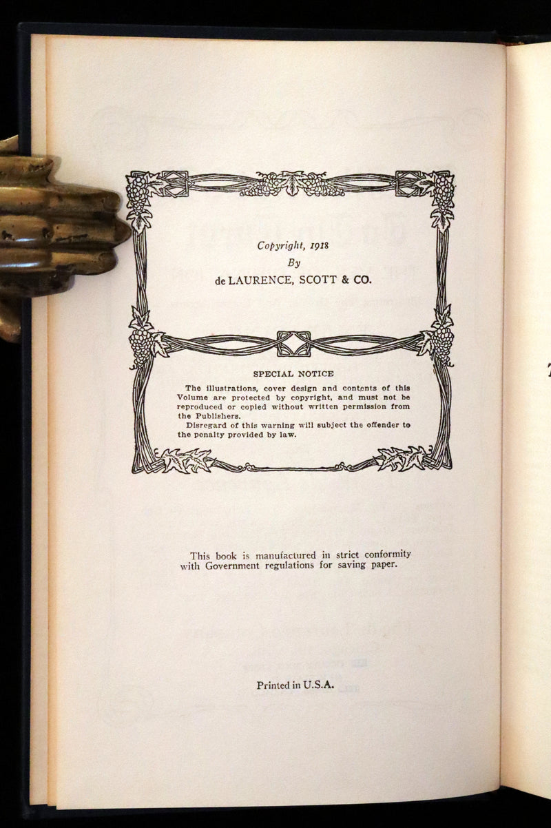 1918 Rare First Edition - The Illustrated KEY to the TAROT, The Veil of Divination by de Laurence + RIDER-WAITE TAROT PACK.
