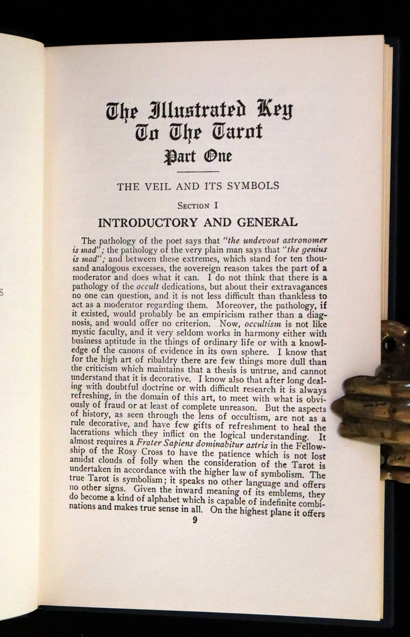 1918 Rare First Edition - The Illustrated KEY to the TAROT, The Veil of Divination by de Laurence + RIDER-WAITE TAROT PACK.