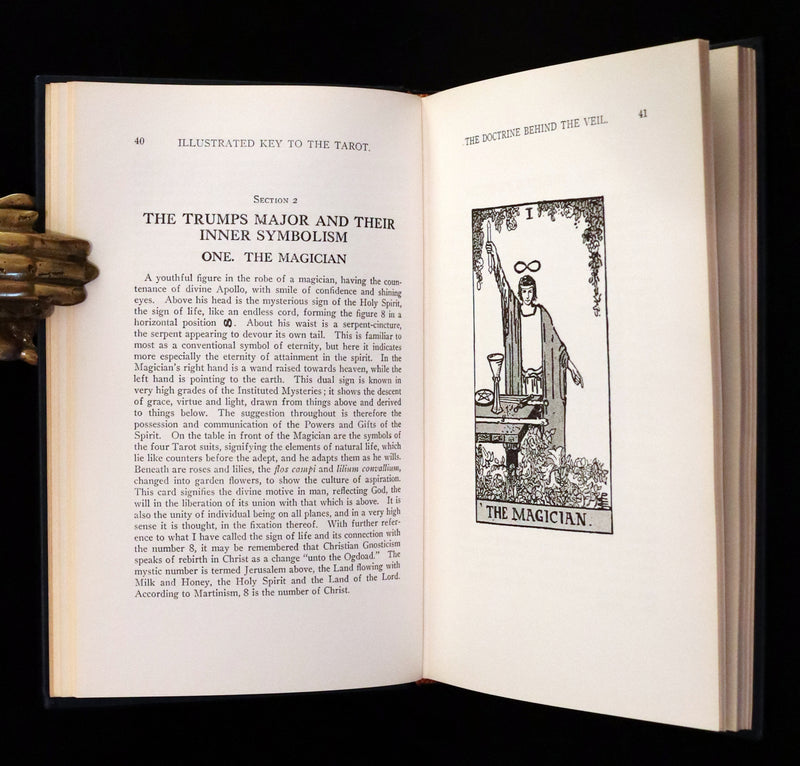 1918 Rare First Edition - The Illustrated KEY to the TAROT, The Veil of Divination by de Laurence + RIDER-WAITE TAROT PACK.